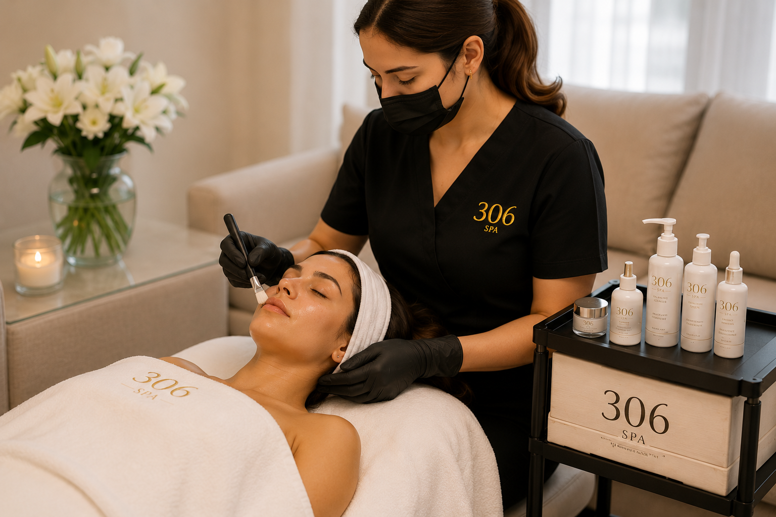 Mobile facial treatment service in Dubai