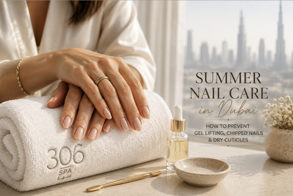Summer nail care and gel manicure at 306 Spa Dubai