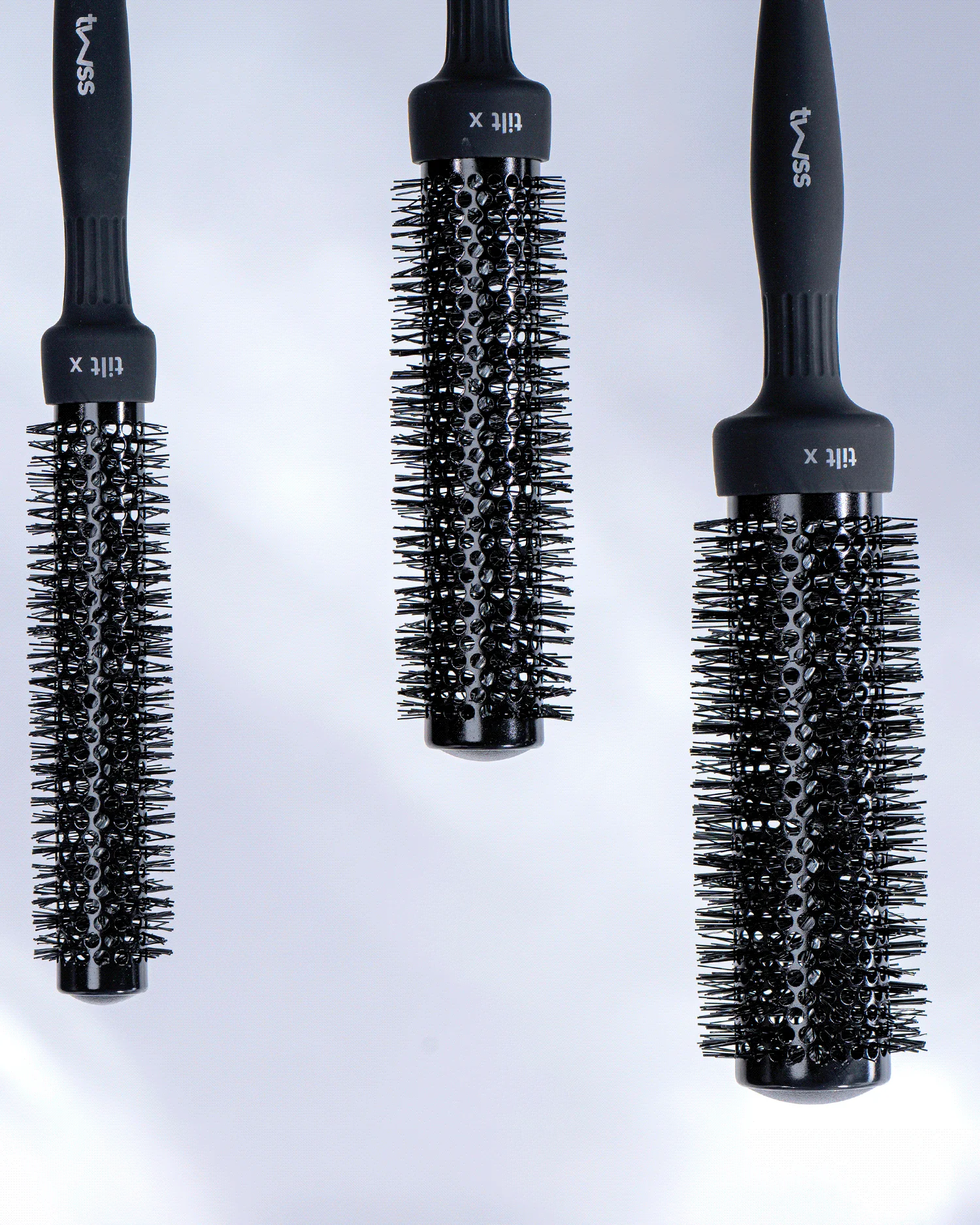 TWSS - Tilt-X Ceramic Blow Dry Brush– Round long barrel Brush for Fast Drying & Frizz Control